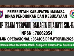SMP Islam Terpadu Bahagia Buahati Sulbar di Mamasa Buka Penerimaan Peserta Didik Baru hingga Juni; Berikut Cara Daftar & Syaratnya