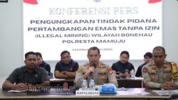 Polresta Mamuju Gerebek Tambang Emas di Bonehau, Aktivitas di Sempadan Sungai, Beroperasi Sembunyi-sembunyi