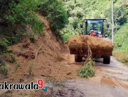 Foto: Alat Berat Menembus Longsor di Lereng Nosu Mamasa